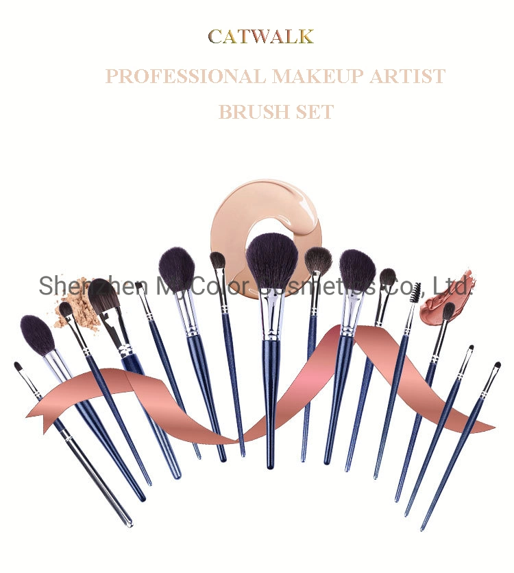 Professional Makeup Artist Brushes Best Quality Goat Hair Essential Cosmetic Brush Set