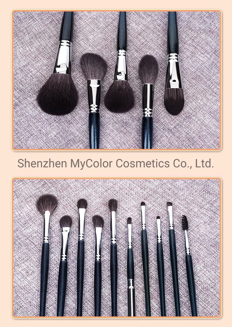 Professional Makeup Artist Brushes Best Quality Goat Hair Essential Cosmetic Brush Set