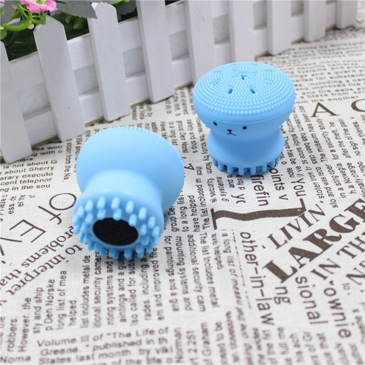 Face Brush Cleaning Washing Silicon Cleaner Scrub Cleanser Exfoliator and Massager Octopus Silicone Facial Cleansing Brush